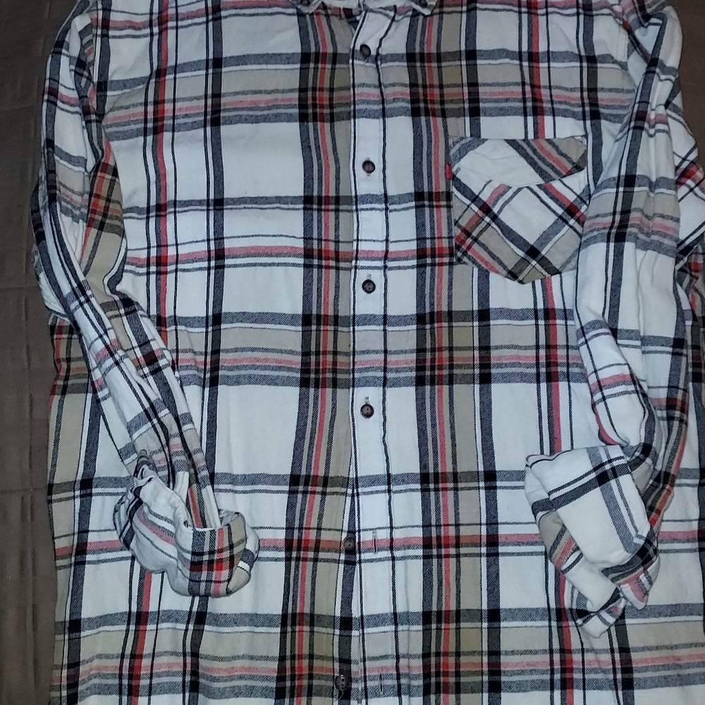 Collar plaid shirt